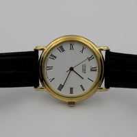 Citizen Men's Quartz Gold Roman Numerals Watch w/ Strap