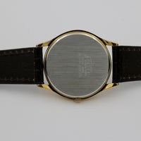 New Citizen Men's Quartz Gold Ultra Thin Dual Calendar Watch w/ Strap