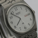 Seiko Men's Silver Quartz Dual Calendar Watch w/ Bracelet