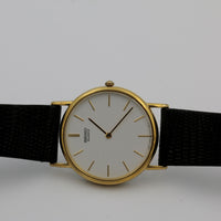 Seiko Men's Gold Quartz Clean Dial Watch w/ Strap