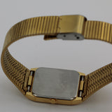 Seiko Men's Gold Quartz Black Dial Watch w/ Gold Bracelet