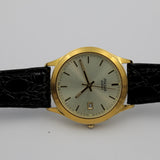 Seiko / Pulsar Men's Gold Quartz Unique Dial Calendar Watch w/ Strap