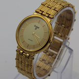 Seiko / Pulsar Men's Quartz Gold Ultra Thin Watch w/ Bracelet