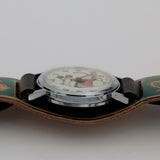 1970s Bradley Pie-Eyed Mickey Mouse Men's Swiss Made Silver Watch w/ Strap