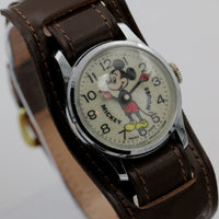 1970s Bradley Mickey Mouse Swiss Made Walt Disney Production Silver Watch