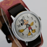 1971 Ingersol-Timex Mickey Mouse Men's Silver Watch w/ Fancy Strap