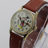 1960s Bradley Mickey Mouse Swiss Made Walt Disney Production Gold Watch w/ Strap