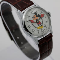 1970s Bradley Mickey Mouse Swiss Made Walt Disney Production Silver Watch