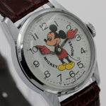 1970s Bradley Mickey Mouse Swiss Made Walt Disney Production Silver Watch