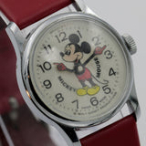 1960s Bradley Mickey Mouse Swiss Made Walt Disney Production Silver Watch w/ Strap