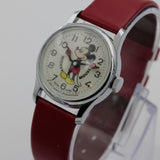 1960s Bradley Mickey Mouse Swiss Made Walt Disney Production Silver Watch w/ Strap