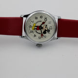 1960s Bradley Mickey Mouse Swiss Made Walt Disney Production Silver Watch w/ Strap