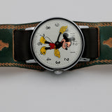 1971 Ingersol-Timex Mickey Mouse Men's Silver Watch w/ Fancy Strap
