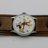 1969 Ingersol-Timex Mickey Mouse Men's Silver Watch w/ Fancy Strap