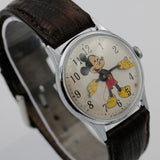 1960s Ingersol-Timex Mickey Mouse Men's Silver Watch w/ Strap