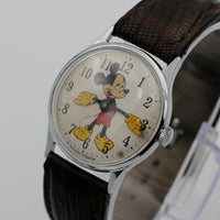 1960s Ingersol-Timex Mickey Mouse Men's Silver Watch w/ Strap