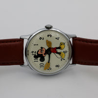 1970 Ingersol-Timex Mickey Mouse Men's Silver Watch w/ Strap