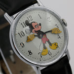 1960s Ingersol-Timex Mickey Mouse Men's Silver Watch w/ Strap