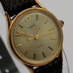 Timex Ladies Gold Quartz Watch w/ Lizard Strap