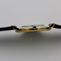 Steinhausen Men's Swiss Quartz Gold Ultra Thin Watch w/ Genuine Alligator Strap