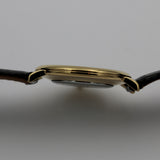 Steinhausen Men's Swiss Quartz Gold Ultra Thin Watch w/ Genuine Alligator Strap