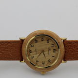Ronica Men's Wood Quartz Collector's Gold Watch w/ Strap