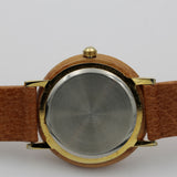 Ronica Men's Wood Quartz Collector's Gold Watch w/ Strap