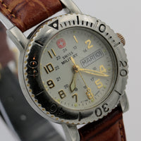 Swiss Military Ladies Swiss Made Military Time Calendar Quartz Silver Watch w/ Strap