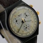 New 1992 Swatch Men's Swiss Made Quartz Chronograph Gold Watch