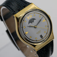 1991 Swatch Men's Gold Swiss Made Moonphase Quartz Calendar Watch