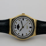 1991 Swatch Men's Gold Swiss Made Moonphase Quartz Calendar Watch