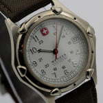 Wenger Men's Swiss Made MilitaryTime Calendar Diver Quartz Silver Watch w/ Strap