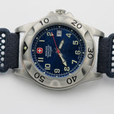 Wenger Men's Swiss Made MilitaryTime Calendar Diver Quartz Silver Watch w/ Swiss Strap