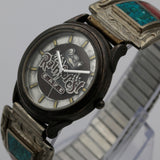 Rainforest Men's Silver Quartz Watch w/ Native American Style Bracelet