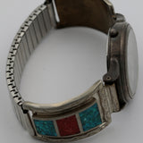 Rainforest Men's Silver Quartz Watch w/ Native American Style Bracelet