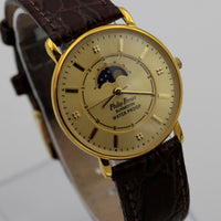 New Miyota by Citizen "Philip Persio" Men's Gold Quartz Moonphase Watch w/ Strap