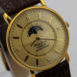 New Miyota by Citizen "Philip Persio" Men's Gold Quartz Moonphase Watch w/ Strap