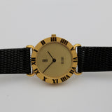 Bill Blass Ladies Quartz Gold Thin Watch w/  Lizard Strap