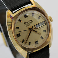 1978 Bulova Accutron 10K Gold Men's Dual Calendar Quartz Watch