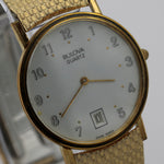 Bulova Men's Gold Swiss Made Quartz Calendar Thin Watch