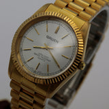 New Gruen Men's Gold Quartz Watch w/ Gold Bracelet