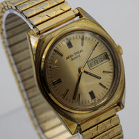 1980 Bulova Accutron Men's Dual Calendar Quartz Gold Watch w/ Bracelet