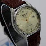 New Casio Men's Silver Calendar Large Quartz Watch w/ Strap