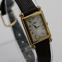 Seiko Ladies Quartz Gold Watch w/ Lizard Strap