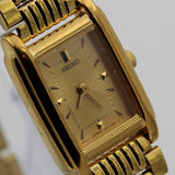 Seiko Ladies Quartz Gold Ultra Thin Watch w/ Bracelet