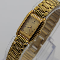 Seiko Ladies Quartz Gold Ultra Thin Watch w/ Bracelet