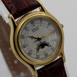 Seiko Ladies Quartz Moonphase Gold Ultra Thin Watch w/ Strap