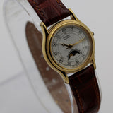 Seiko Ladies Quartz Moonphase Gold Ultra Thin Watch w/ Strap