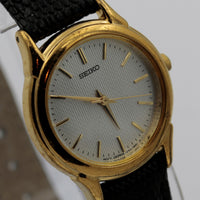 Seiko Ladies Quartz Gold Ultra Thin Watch w/ Strap