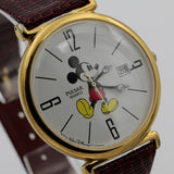 Seiko / Pulsar Mickey Mouse Men's Calendar Gold Large Quartz Watch w/ Strap